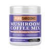 PureShrooms Mushroom Coffee Superfood Mix: Organic Ashwagandha, Tulsi (Holly Basil),