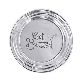 MARIPOSA Wine Plate, Silver