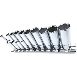 GOBEST 1/4" deep Socket Set 10 pcs, 4-13 mm (GB-0040)