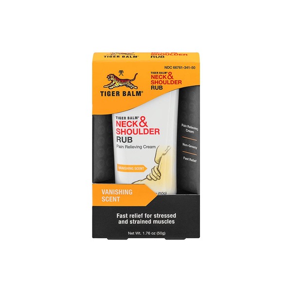 Tiger Balm Neck & Shoulder Rub Vanishing Scent 1.76 oz (Pack of 3)