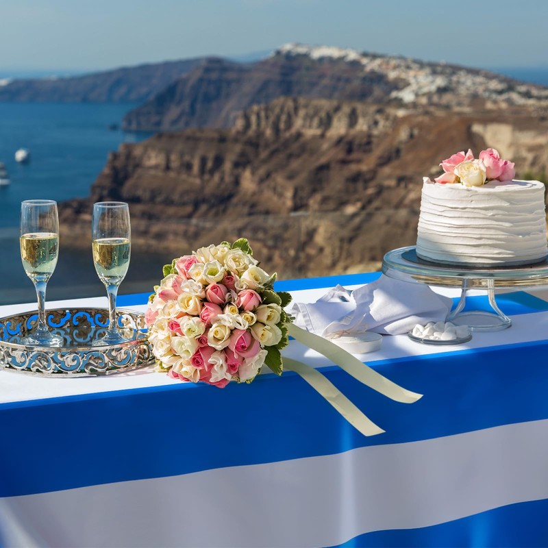 Oudain Greek Party Decorations Greek Tablecloth Satin Greece Flag Tablecloth