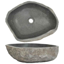 vidaXL vidaXL Basin River Stone Oval 18.1"-20.5"