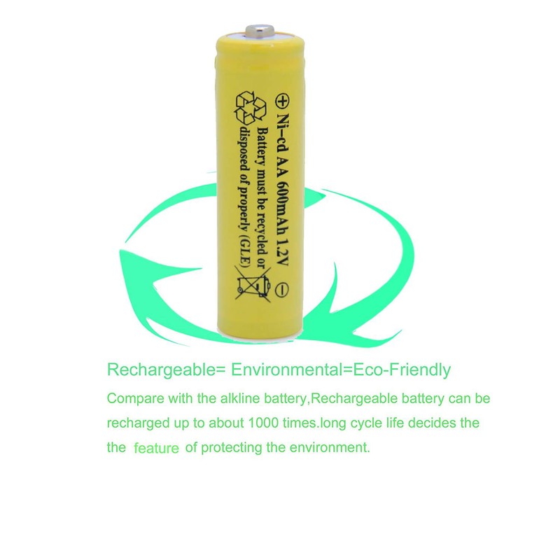 QBLPOWER ni-cd aa 600mah 1.2v Rechargeable Battery for Solar 2A