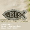 ShineOnAngel Christian Jesus Fish Tabletop Decor – 7.4 Inch Stone-Look