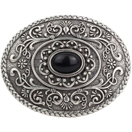 BELTINGER Makatozanzan Belt Buckle 4.0 cm | Buckle Interchangeable Buckle Belt Buckle 40 mm Solid | Interchangeable Belt up to 4 cm, Matte silver, black