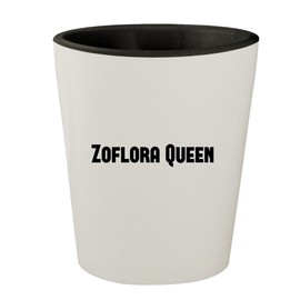 Molandra Products Zoflora Queen - White Outer & Black Inner Ceramic 1.5oz Shot Glass