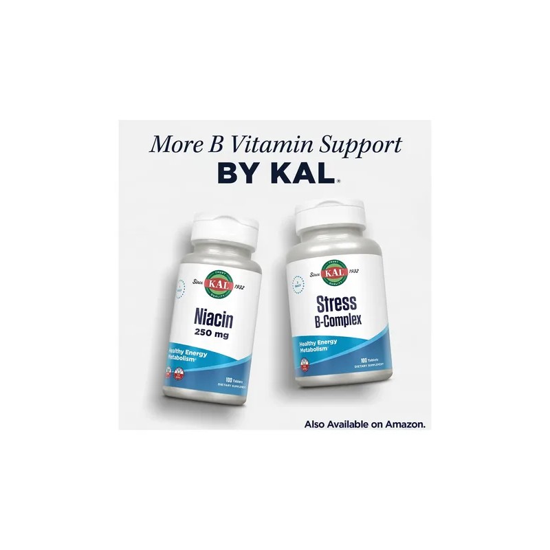 Kal Tabletas Ácido Fólico 800 Mcg Metil B-12 Frambuesa 60
