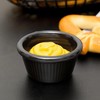 Chabrias Pack of 24 Fluted Traditional Ramekins Condiment Pots, Sauce