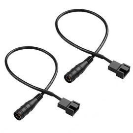 DC5521 to 2510 Female Chassis Channel Fan Conversion Extension Cable 37 cm/14.5 in (Pack of 2)