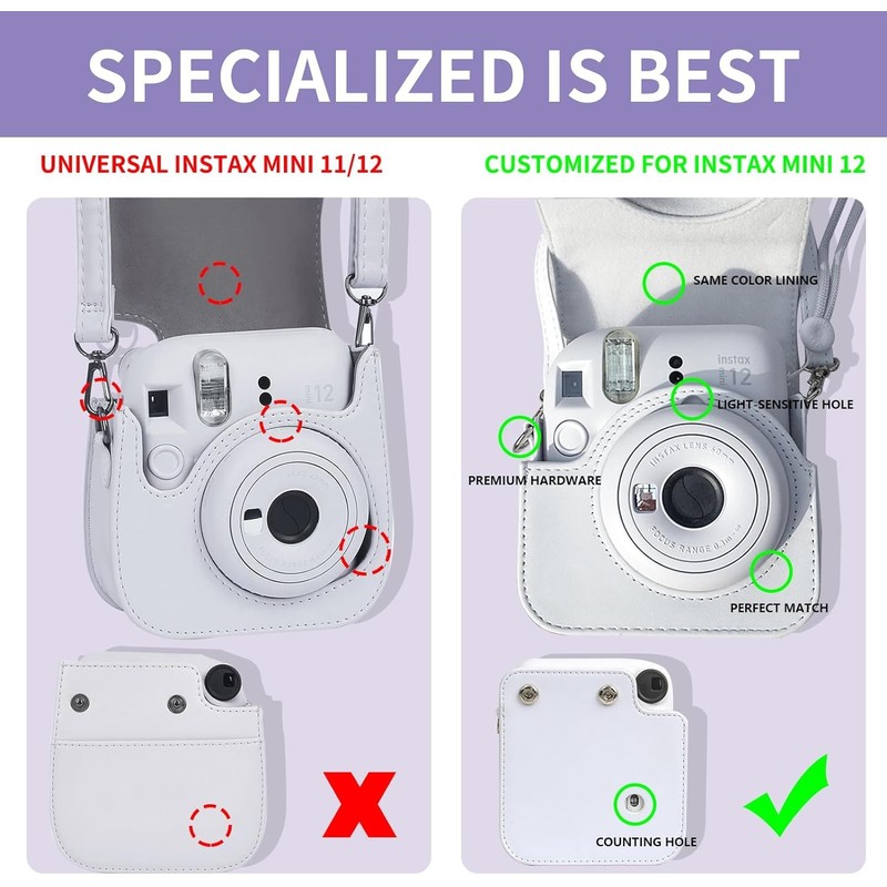 Instant Mini 12 Case Purple, Fuji Instax Mini 12 Camera