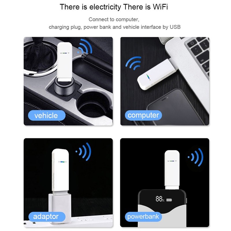 4G USB WIFI Dongle with SIM Card Slot Support 10