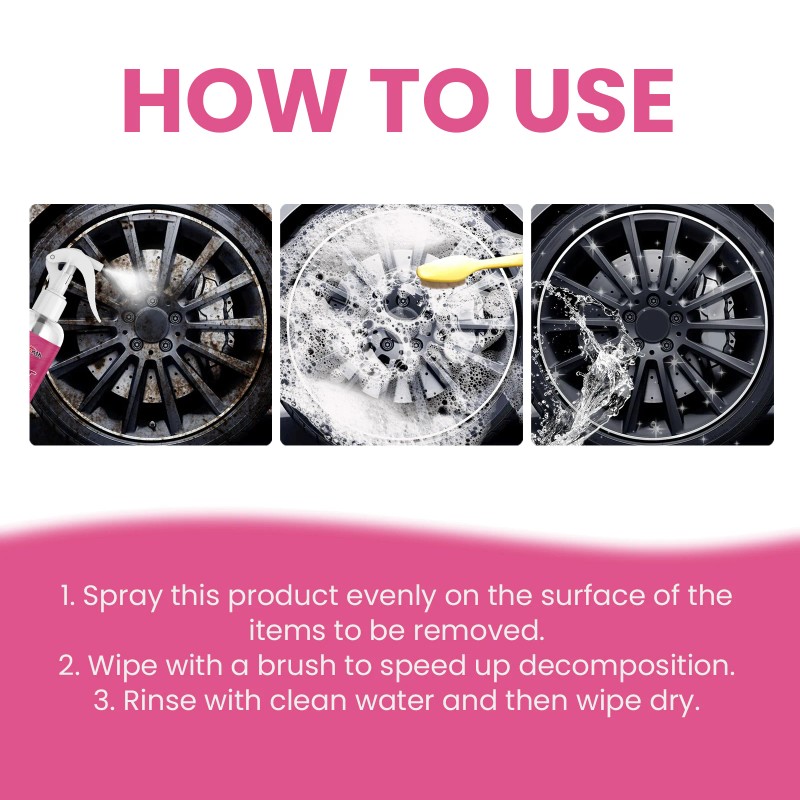 Homonth Auto Rust Remover Auto Wheel Hub Handlebar Parts Rust