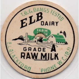 Milk Bottle Cap - ELB Dairy - (Central Point, Oregon OR) - E. L. Blackford
