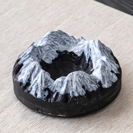 Volcano Snow Mountain Iceberg Cement Ashtray Indoor or Outdoor Use, Windproof, Ashtray Ash Holder, Desktop Ash Tray for Home Office Decoration