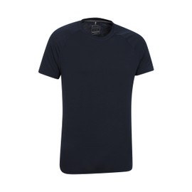 Mountain Warehouse Mens Quick Dry Active T-Shirt - Lightweight & Breathable Top with Quick Dry Properties - Spring Camping, Outdoors, Travelling & Hiking Navy M