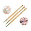 KLDKUST 3 Pcs Nail Drawing Brushes, Dual End Nail Art