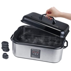 Master Massage 18 Quart Digital LED Hot Stone Heater – Portable Stainless Steel Stone Warmer for Massage Therapists