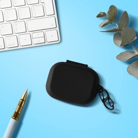 kwmobile Case Compatible with Skullcandy Grind Fuel True Wireless Case - Silicone Cover Holder for Earbuds - Black