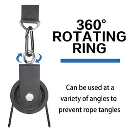 GothicBride 90 mm Pulley, Rope Pulley, Fitness Pulley, Pulley for Ropes, DIY, Gym, Fitness Equipment, Wire Rope Pulley, Load Capacity 160 kg (Black-2 Pieces)