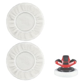 Pack of 2 Lambswool Polishing Hoods, Polishing Hood Set Compatible with Einhell Cordless Car Polisher Ce-Cb 18/254 Li, Compatible with Cc-Po 90, for 220 mm - 250 mm Polishing Machines, Sustainable