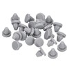 Uxcell 25Pcs Silicone Plugs, Grey Hole Stoppers, 6-7mm Hole Size,