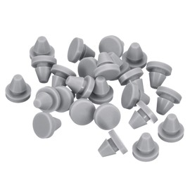 Uxcell 25Pcs Silicone Plugs, Grey Hole Stoppers, 6-7mm Hole Size, Set of 25