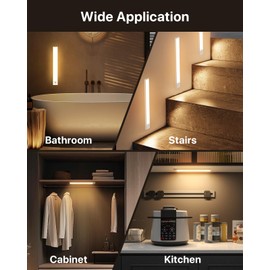 Ayovoch Under Cabinet Lighting, 108LED Rechargeable Motion Sensor Cabinet Light 11.8Inch, 3 Color Temps 9000K Dimmable Magnetic Closet Lights, Wireless Under Cabinet Lights for Kitchen, Hallway