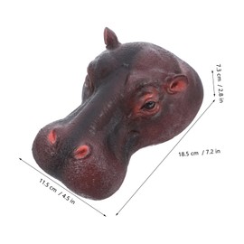Milisten Resin Hippo Garden Statue Floating Animal Ornament Realistic Floating Pond Hippo Statue Waterproof Garden Resin Art Pond Sculpture for Outdoor Decor