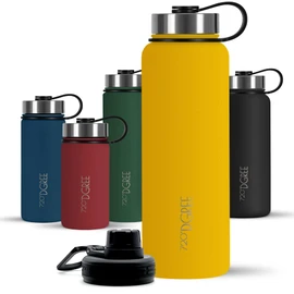 720°DGREE "noLimit" Stainless Steel Drinking Bottle 1200 ml, Leak-Proof, for Carbonated Drinks, BPA-Free, Thermos Flask, Insulated Flask with Screw Cap for Sports, Fitness, Outdoor + Free Sports Lid
