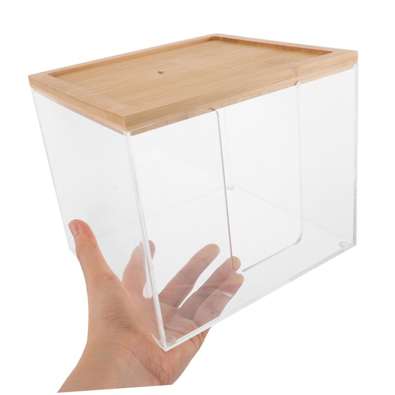FRCOLOR Clear Acrylic Tissue Box Holder Stylish Face Towel Storage