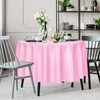 Kopokita 2 Pack Pink Round Disposable Plastic Tablecloths 84 inch