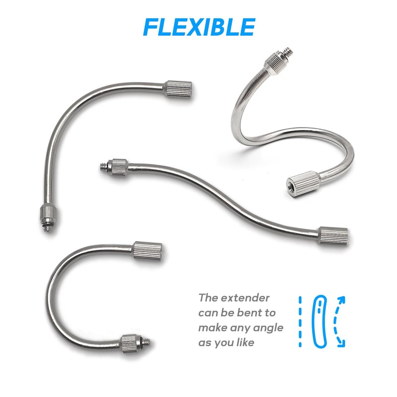 20 Pack Flexible Nozzle Extensions, Brass Mist Rod for Outdoor