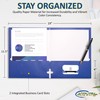 10 Pack Two Pocket Folders, Blue, Strong Thick Paper Folders,
