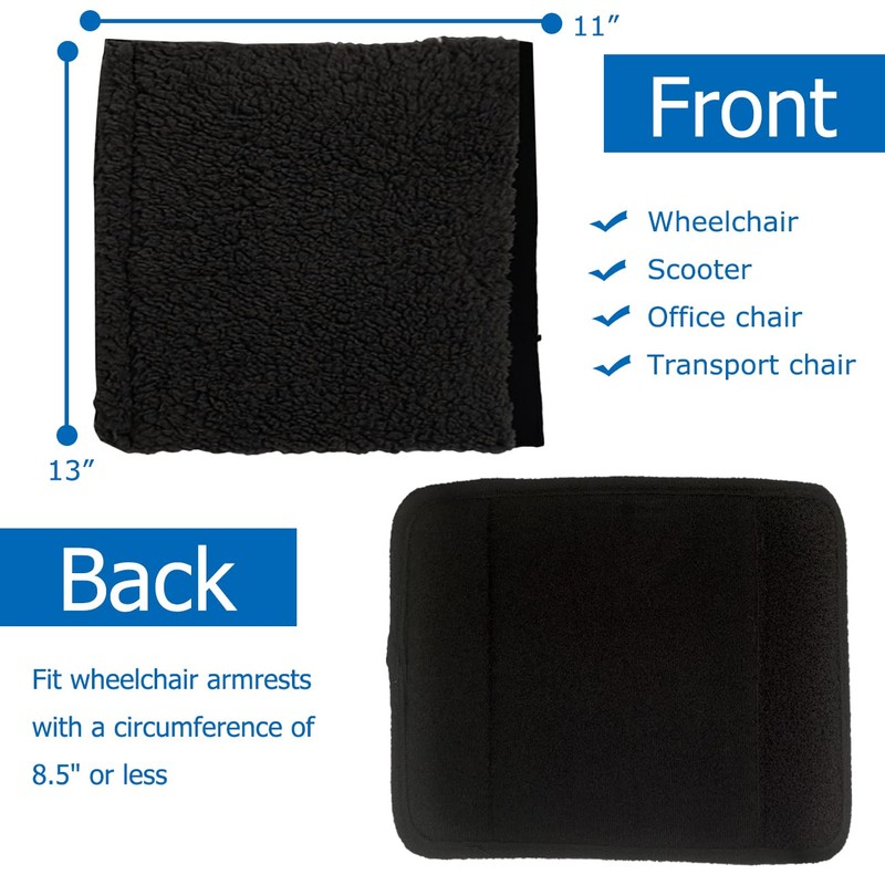 Wheelchair Armrest Cushion Cover - Soft Hand Grip Support Padded,
