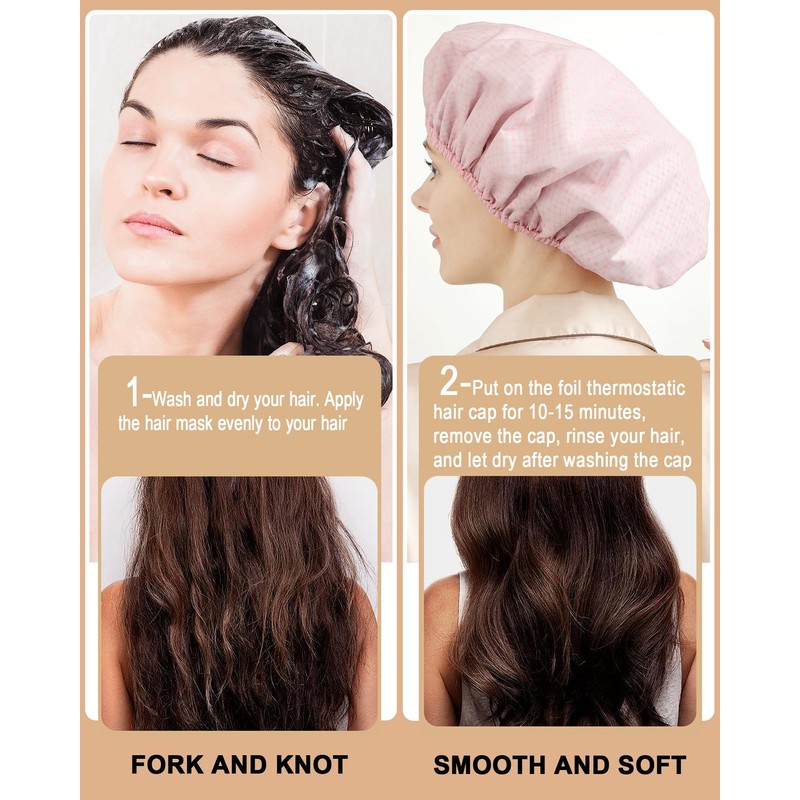 YIZIJIZI 2 Pieces Heat Cap For Deep Conditioning Made Of