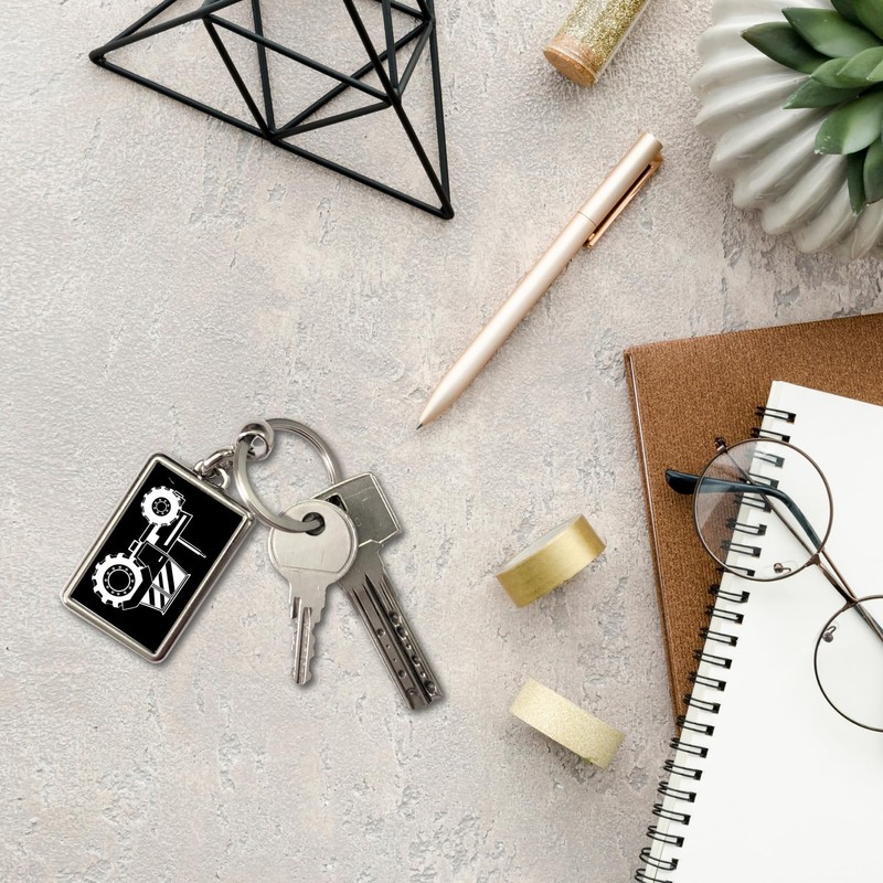 Tractor Keyring Village Simple Pendant for Key Chain Quick Recognition