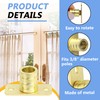 Nvguoes 3/8" Inside Mount Curtain Rod Brackets (4-Pack) 丨Heavy Duty