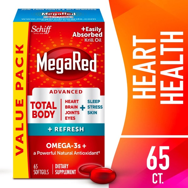 MegaRed Advanced Total Body Refresh Omega-3 Blend Softgels, 500 mg,
