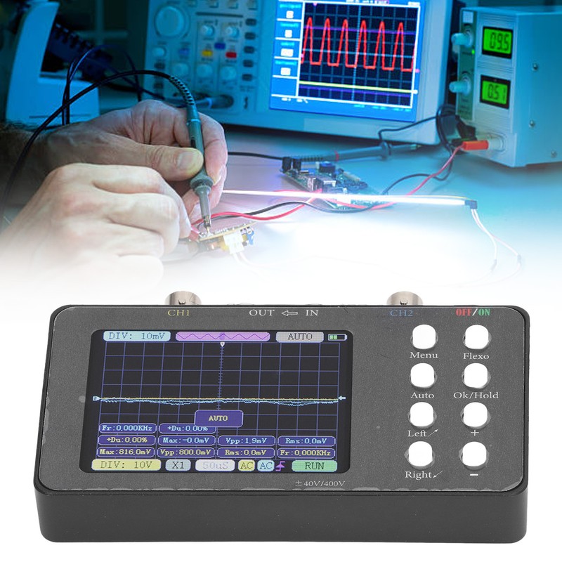 Digital Oscilloscope 2 Channel Portable Signal Generator 2Mhz Bandwidth 50M
