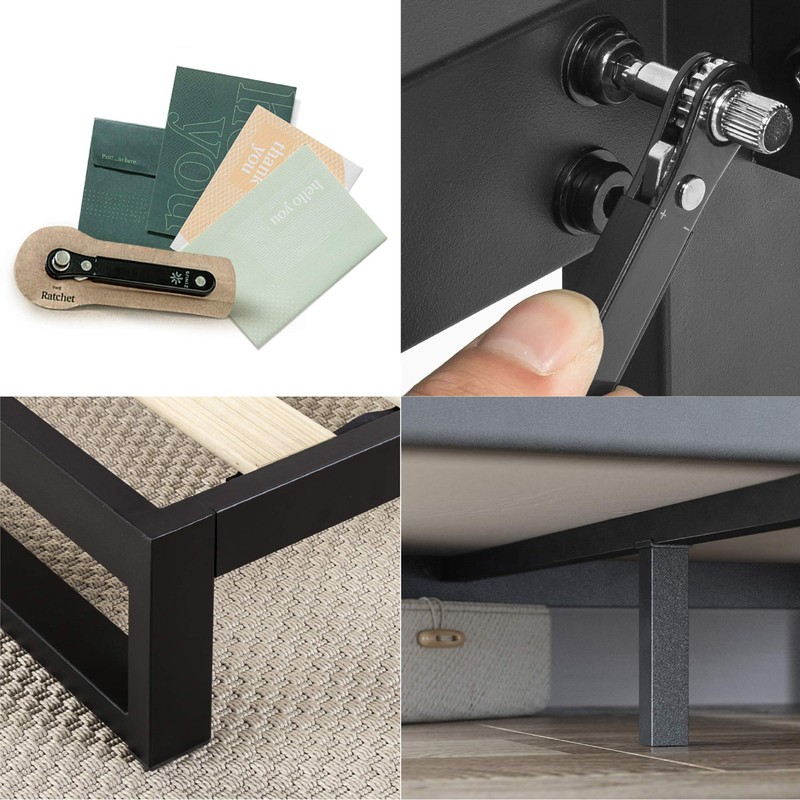 ZINUS Trisha 7 Inch Metal Platform Bed Frame, Wood Slat