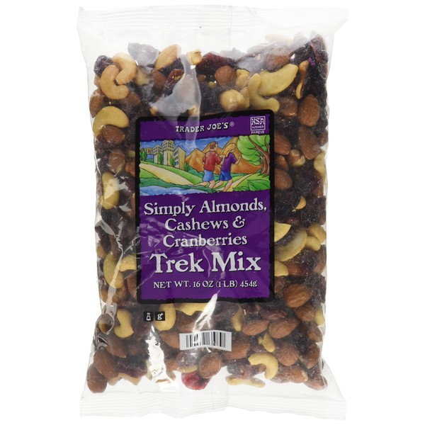 Trader Joe's Simply Almonds, Cashews & Cranberries Trek Mix...16 oz. bag