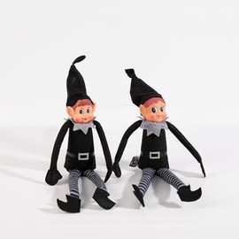 Elves Behavin' Badly PMS Erwachsene Vinylkopf Elf in schwarzer Kleidung in Box 2, Stoff, B, 30,5 cm, 2 Stück
