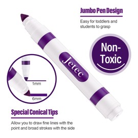 Janlaugh 36 Pcs Purple Washable Markers Bulk Coloring Markers for Kids Broad Line Markers Broadline Markers Conical Tip Washable Purple Markers for School Supplies, Art Supplies, Ages 3+