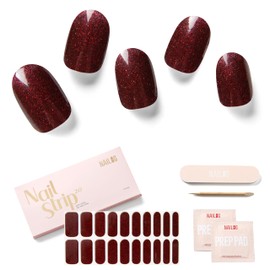 NAILOG Tiras De Gel Semicurado Para Uñas (20 Pegatinas/Envolturas Extra Largas) | Compre 2 Lámparas Get 1 Uv | Acabado En Gel Suave Brillante Y De Lar