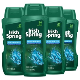 Irish Spring Body Wash, Moisture Blast, 18 fluid ounce, 4 Count (Pack of 1)