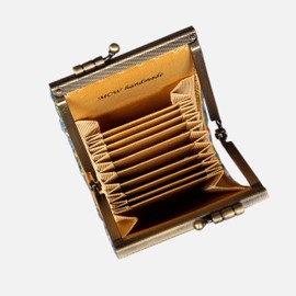 Angelina's Palace Carpet Wallet Vintage Kiss Lock ID Pouch,Clasp Card Holder