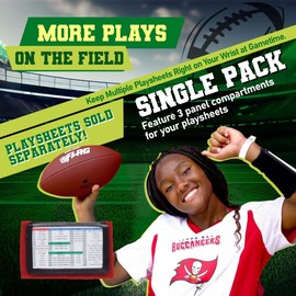 Football Play Wristbands - Youth Quarterback Gear - Wristband Playbook - Softball Wristbands for Signs