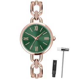 Asan Ge Bracelet Watches for Women, Vintage Dainty Watches for Lady, Water Proof Smooth Surface Summer Cool Breathable Elegant Small Wrists and Easy Adjustable Length