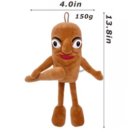 Italian Brainrot Inspired Plush 14 Inches Tung Tung Tung Sahur Plush Soft Stuffed for Collectors, Aesthetic Décor & Funny Gift Ideas