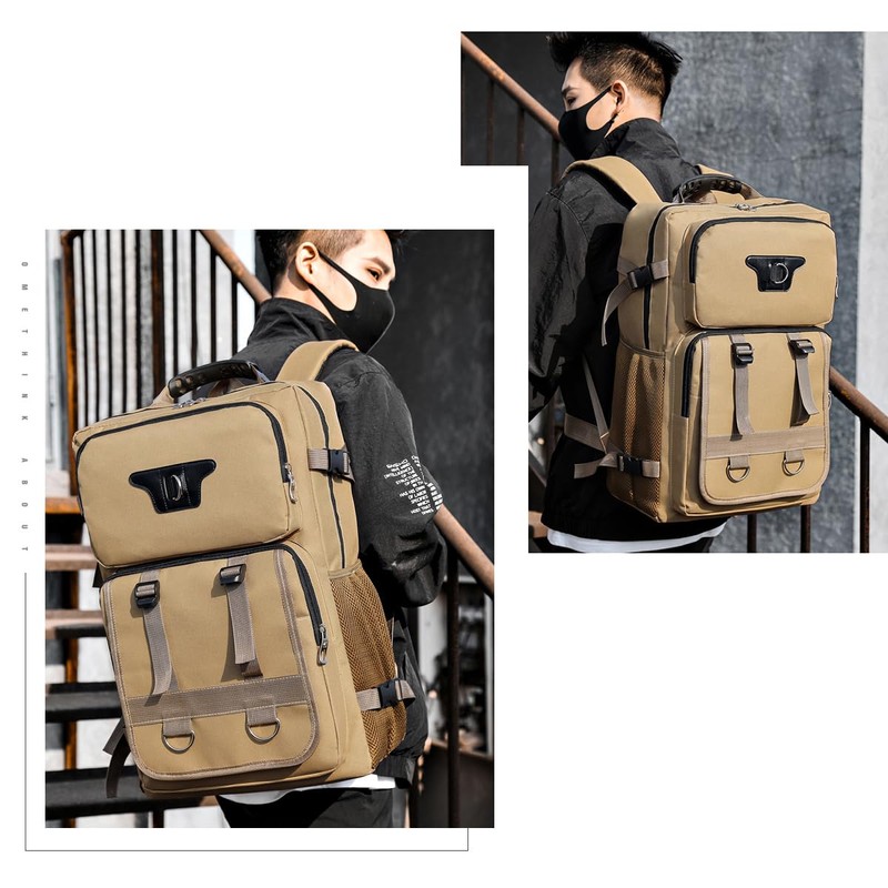 RELITRK Large Travel Backpack Carry,Camping Hiking Backpack,Water Resistant Outdoor Daypack